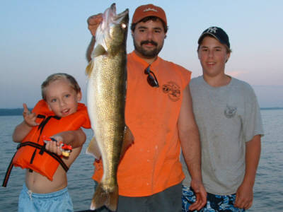 Bill Trembath with an 8 pound 12 oz Lake Erie walleye