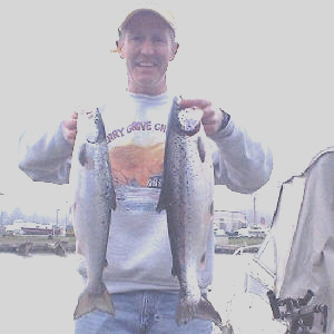 Joe Bergen caught his first Landlocked Salmon from Seneca Lake.