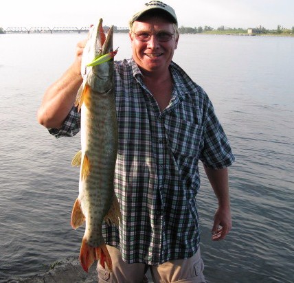 The date was August 13, 2008,  when Kirk Christie of Fort Erie, Ontario caught this monster muskellunge from the upper Niagara River