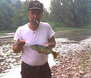 Ron Peterson with a nice Chemung River Smallmouth Bass