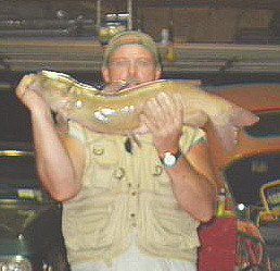 Steve Brady from Chemung NY. was fishing the Chemung River near his home using night crawlers for bait. He was catching bass, walleye, and carp. Then much to his surprise he hooked this huge 12 pound Catfish