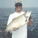 Anthony Ficacci from Flanders, N.J. caught this monster 16 pound brown trout from Lake Ontario in the summer of 2003