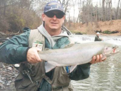 Tom Cleary was enjoying a pleasant day of tributary fishing when he caught this fabulous steelhead on a fly
